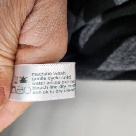 Three Dots Gray Black Striped Dolman Sleeve Scoop Neck Tunic Top Size XS - Picture 6 of 7